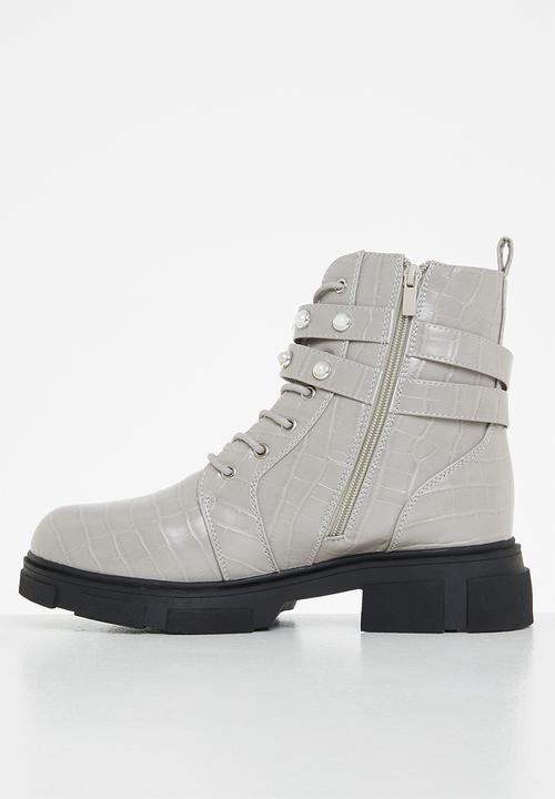 Rock & Co - Zeppelin 2 lace up ankle boot - grey