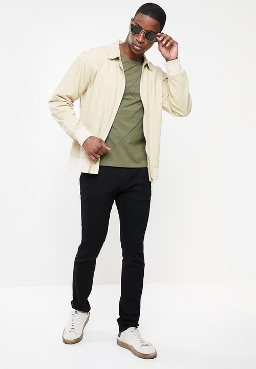 Pierre Cardin - PC Terry Cross Panel Tee- Olive