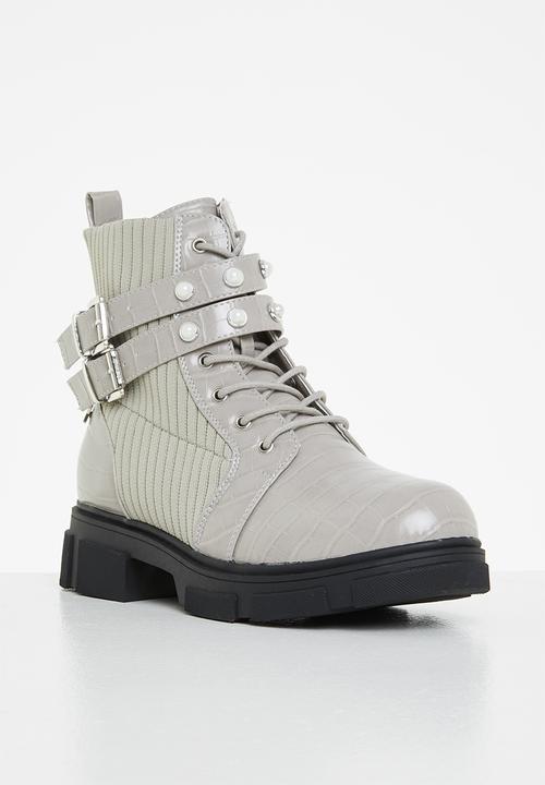 Rock & Co - Zeppelin 2 lace up ankle boot - grey
