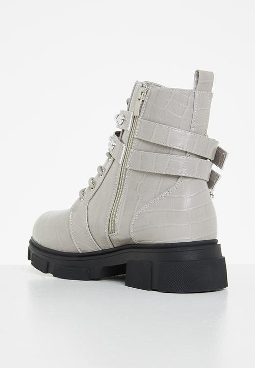 Rock & Co - Zeppelin 2 lace up ankle boot - grey