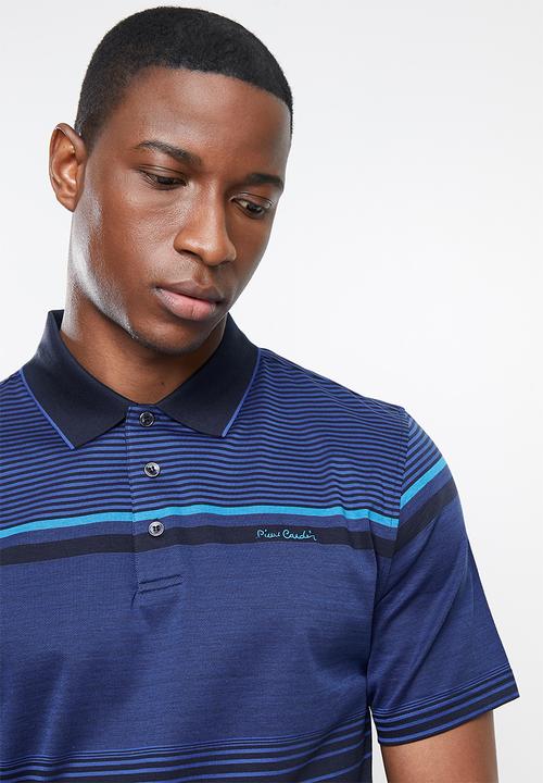 Pierre Cardin - Soft Strip Mercerized Golfer 112 - Navy