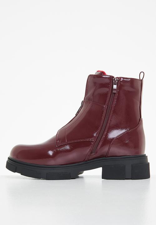 Rock & Co - Zeppelin 1 zip front ankle boot - burgundy
