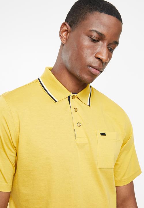 Pierre Cardin - PC Soft Pocket Mercerized Golfer - Mustard