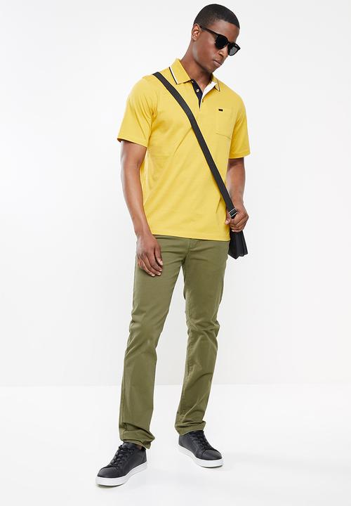 Pierre Cardin - PC Soft Pocket Mercerized Golfer - Mustard