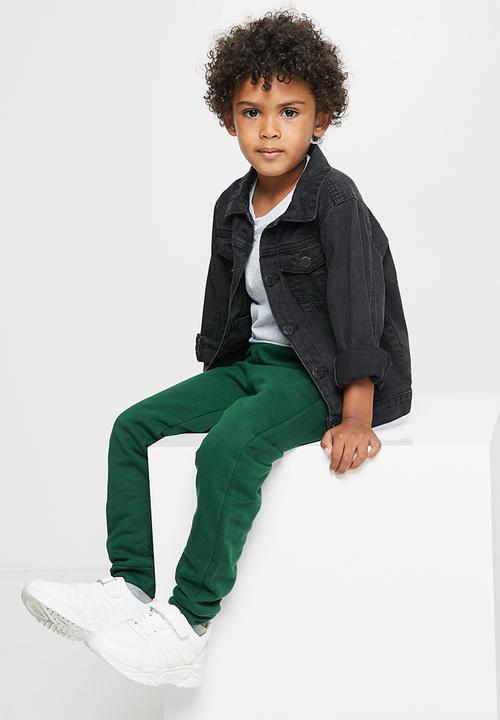 Pop Candy - Boys 2 pack joggers - black & green