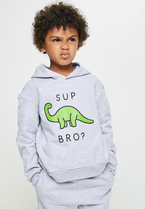 Pop Candy - Graphic hoodie & short set - grey 