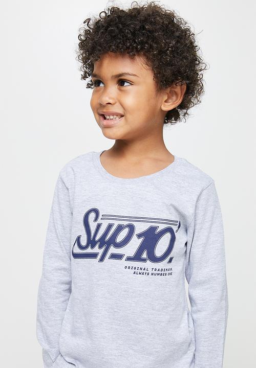Superbalist Kids - Boys tee & jogger set - grey & navy