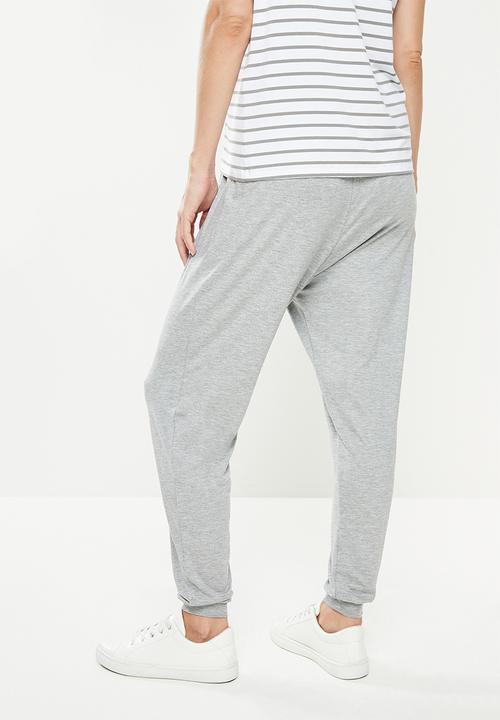 edit - Rolled band harem - grey melange