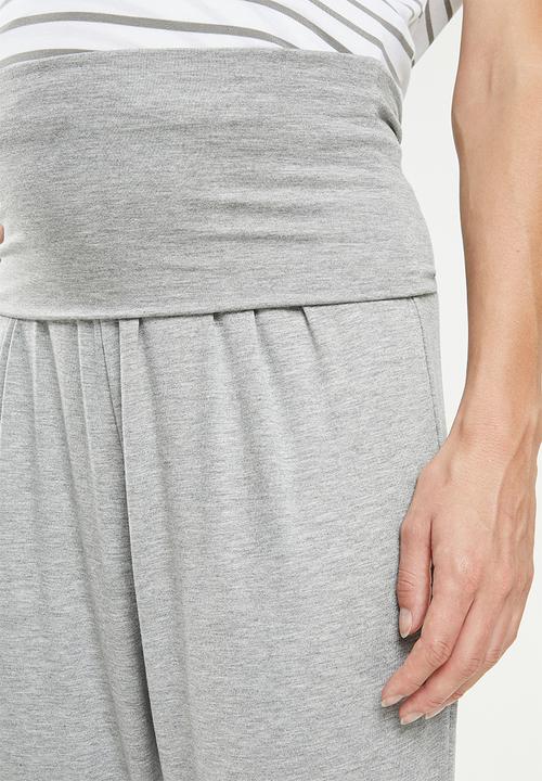 edit - Rolled band harem - grey melange