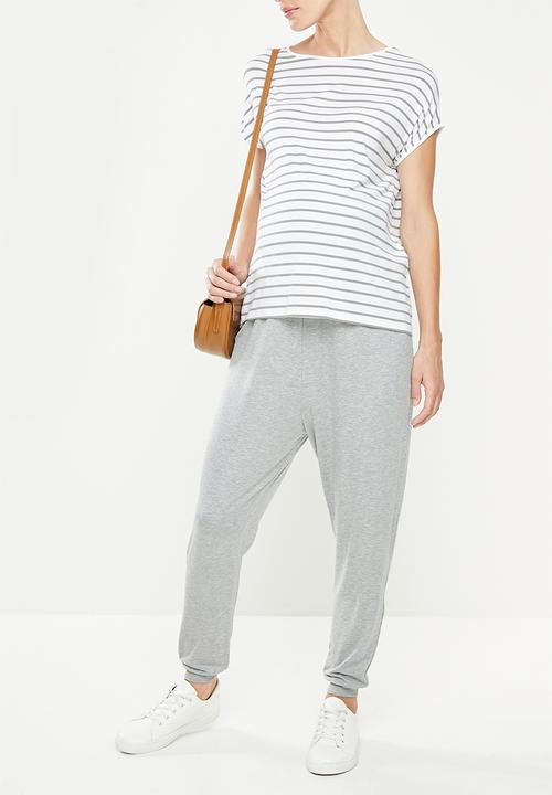 edit - Rolled band harem - grey melange