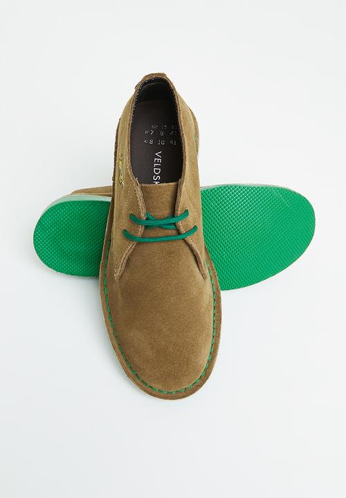 Veldskoen - Heritage springbok - brown & green