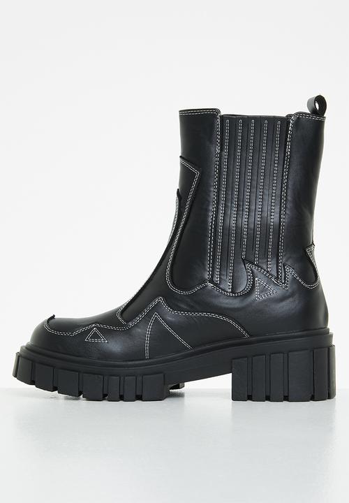 Public Desire - Farfetch chunky ankle boot - black
