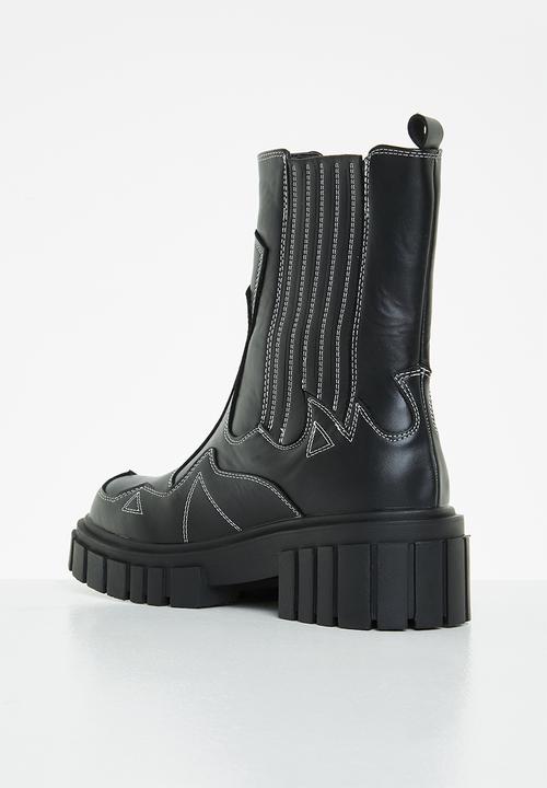Public Desire - Farfetch chunky ankle boot - black