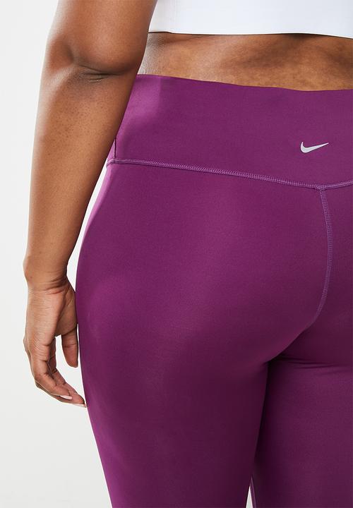 Nike - Plus nike df swsh run tight 7/8 - sangria & white