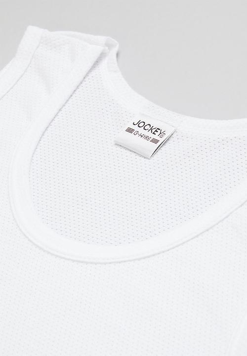 Jockey - 2-pack boys eyelet vest - white