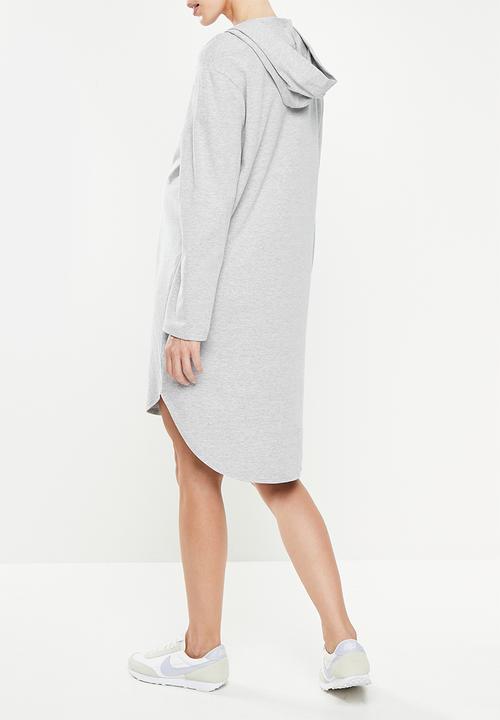 Superbalist - Maternity nursing hoodie lounge dress - grey melange