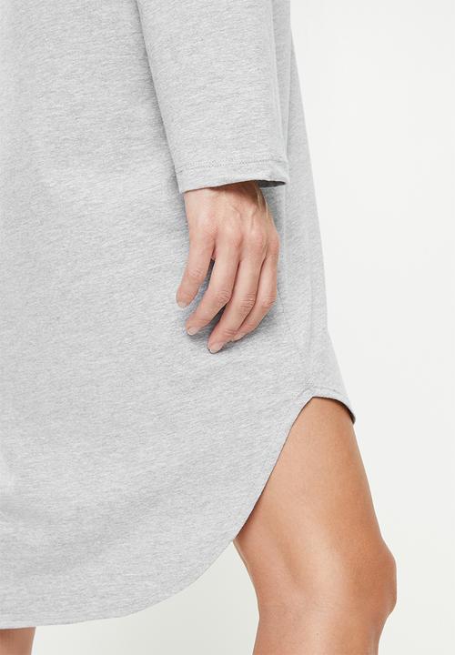 Superbalist - Maternity nursing hoodie lounge dress - grey melange