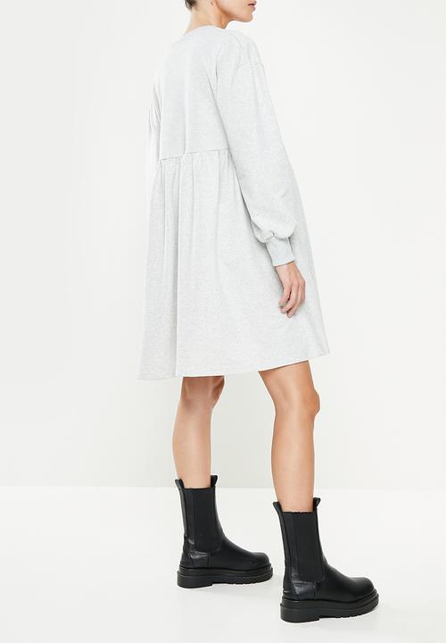 Superbalist - Maternity babydoll fleece dress - grey melange