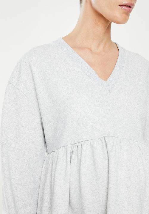 Superbalist - Maternity babydoll fleece dress - grey melange