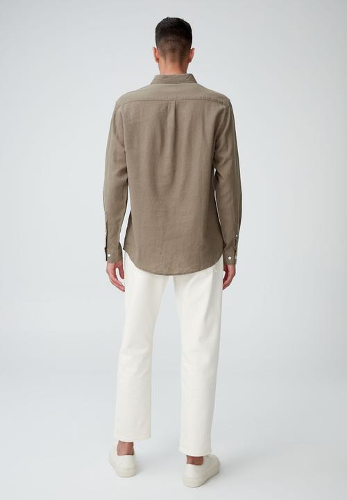 Cotton On - Ashby long sleeve shirt - khaki