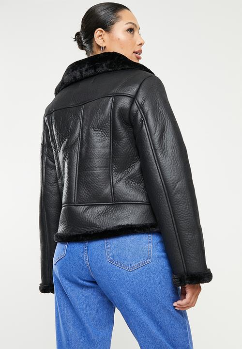 Missguided - Faux leather jacket - black