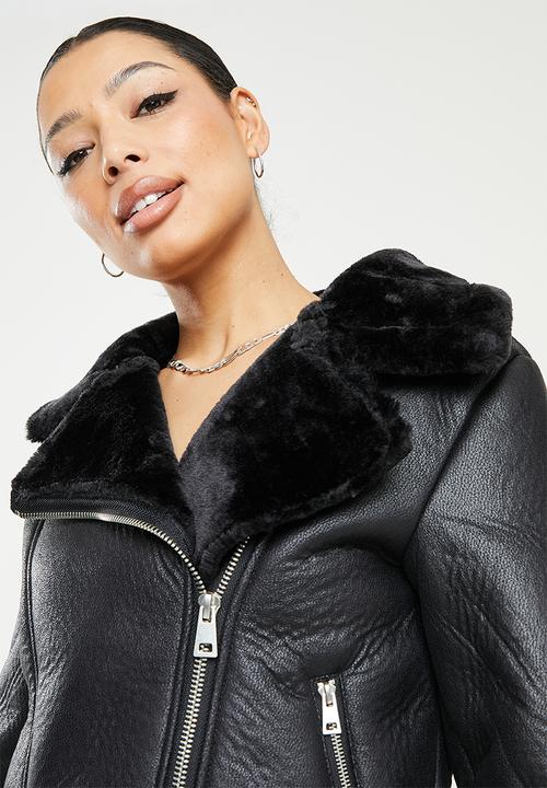 Missguided - Faux leather jacket - black