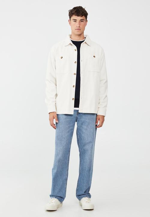 Cotton On - Crew knit - indigo neps