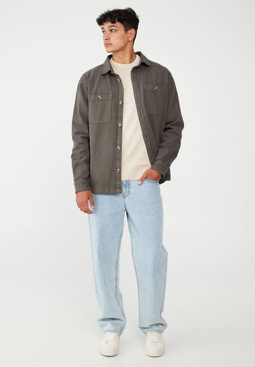 Cotton On - Crew knit - natural neps
