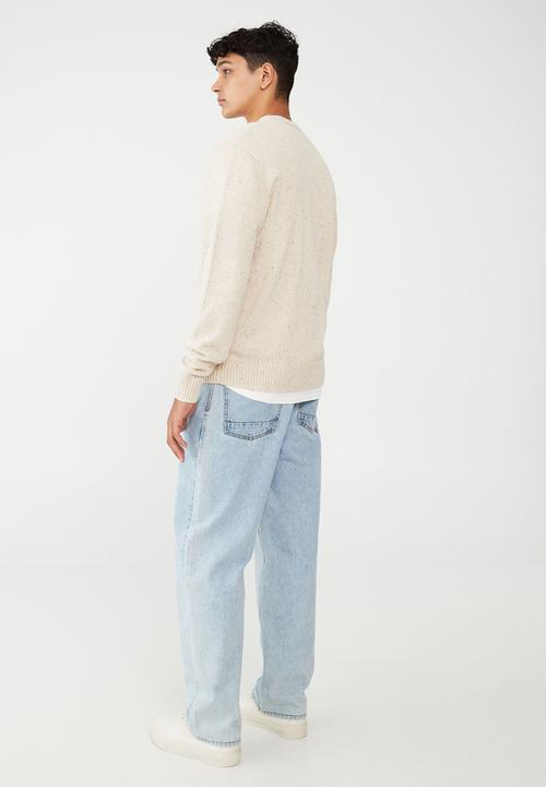 Cotton On - Crew knit - natural neps