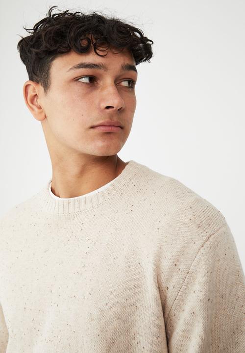 Cotton On - Crew knit - natural neps