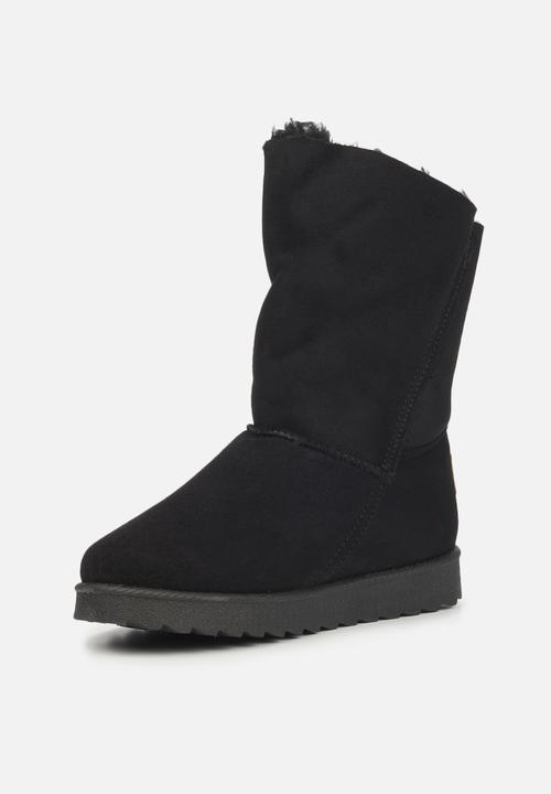 Butterfly Feet - Cozy 5 slipper boot - black