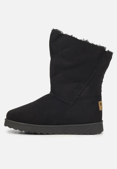 Butterfly Feet - Cozy 5 slipper boot - black