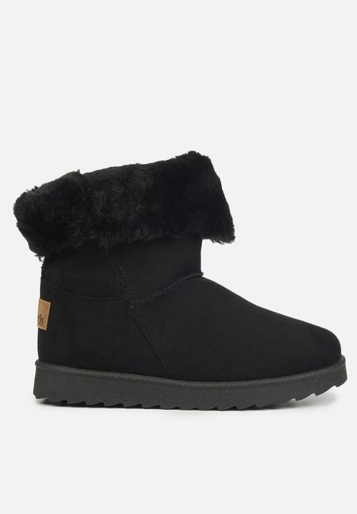 Butterfly Feet - Cozy 5 slipper boot - black