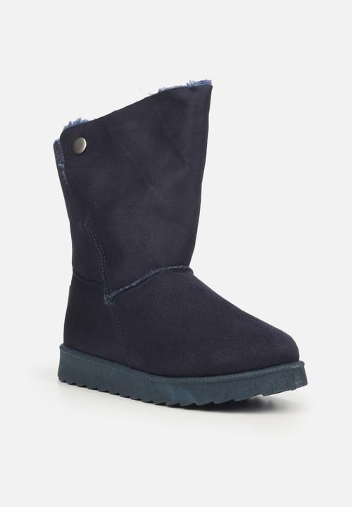 Butterfly Feet - Cozy 5 slipper boot - navy