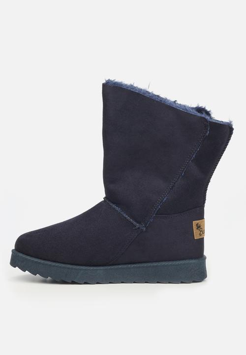 Butterfly Feet - Cozy 5 slipper boot - navy