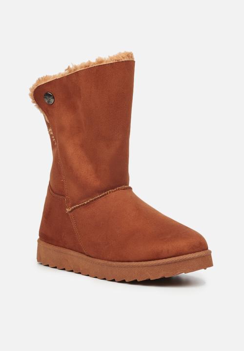Butterfly Feet - Cozy 5 slipper boot - tan