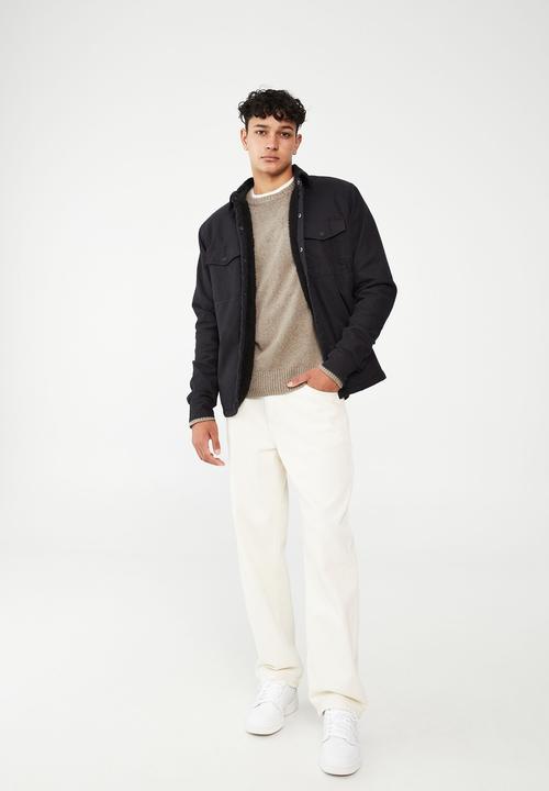 Cotton On - Crew knit - taupe neps