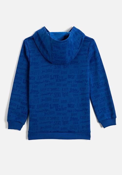 Koton Kids - Boys printed sweatshirt - royal blue pattern