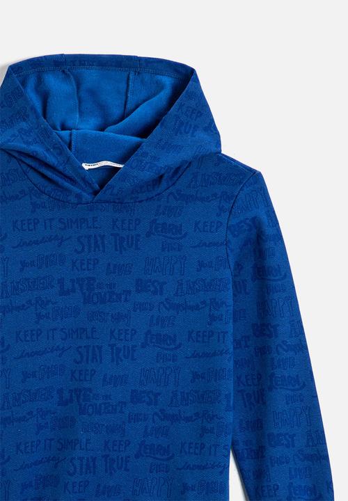 Koton Kids - Boys printed sweatshirt - royal blue pattern