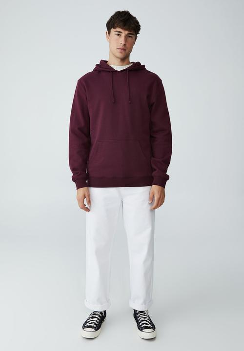 Cotton On - Essential fleece pullover-burgundy