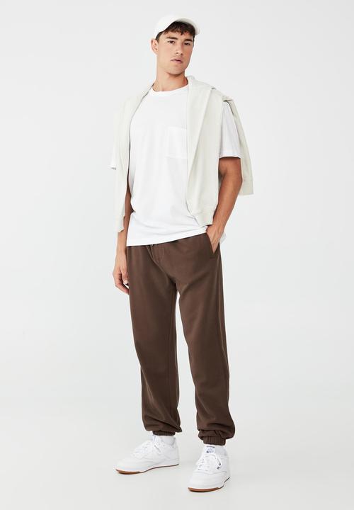 Cotton On - Loose fit track - chocolate brown