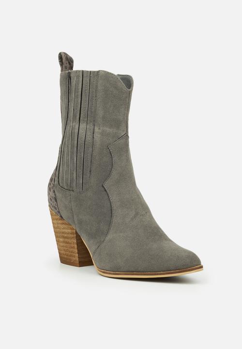 Miss Black - Texas1 western boot - grey