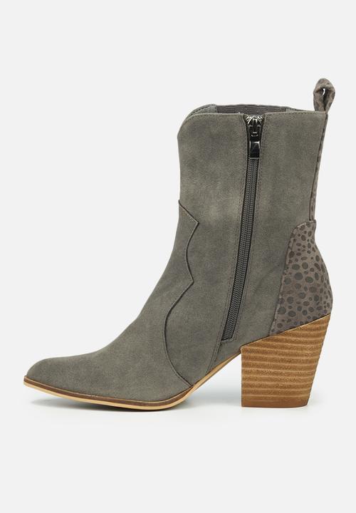 Miss Black - Texas1 western boot - grey
