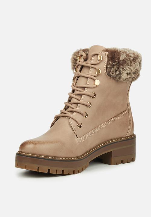 Miss Black - Fox6 lace-up ankle boot - pink