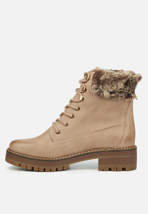 Miss Black - Fox6 lace-up ankle boot - pink