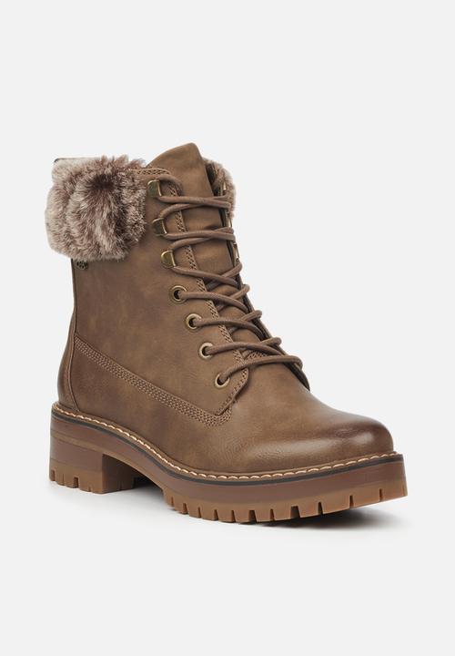 Miss Black - Fox6 lace-up ankle boot - brown