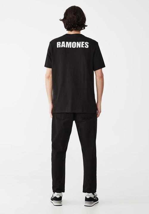 Cotton On - Tbar collab music T-shirt - lcn mt black/ramones