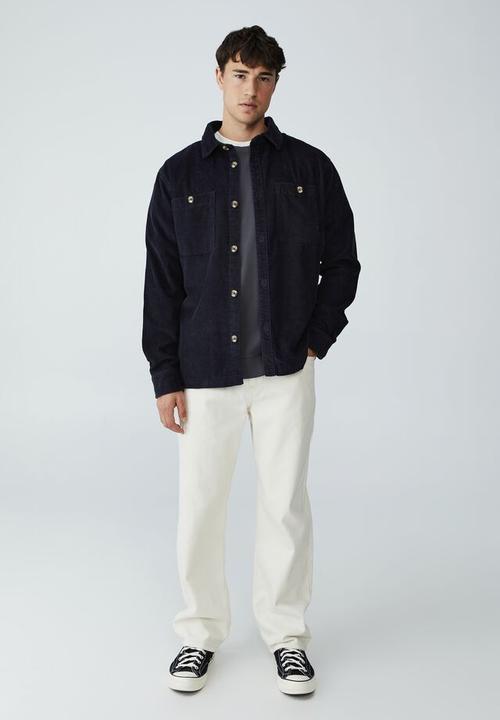 Cotton On - Heavy overshirt - true navy cord