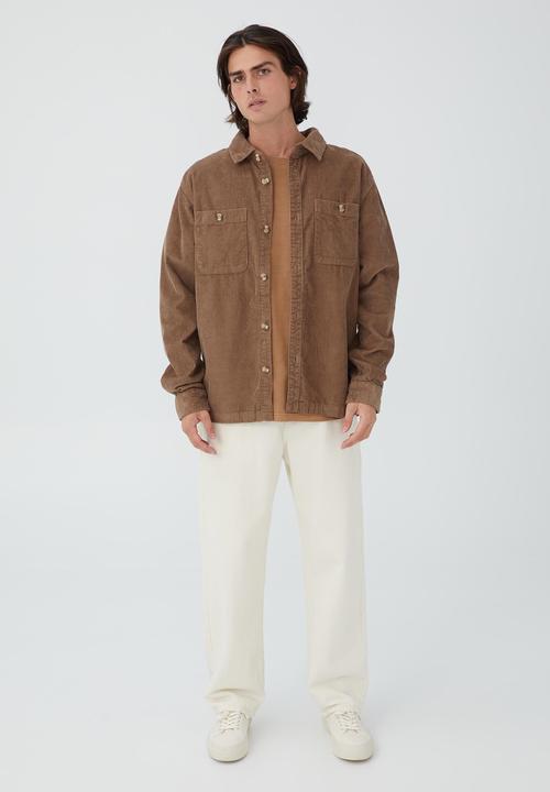 Cotton On - Heavy overshirt - taupe cord