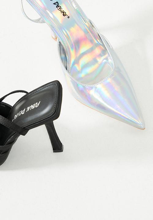 Public Desire - Adapt anklet pointed heel - holographic patent